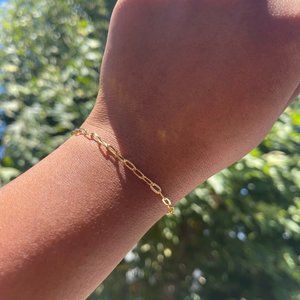 24K Gold Filled Cable Chain Bracelet